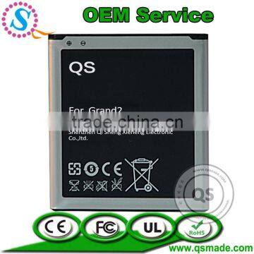 China manufacturer mobile phone battery OEM cell phone battery for samsung Grand2 G7106 EB-B220AC