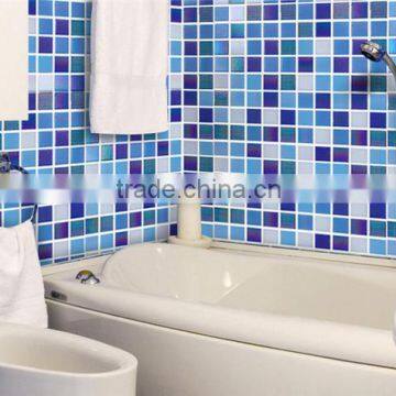 SMH20 Blue mix square mosaic pattern glass mosaic swimming pool bottom tiles