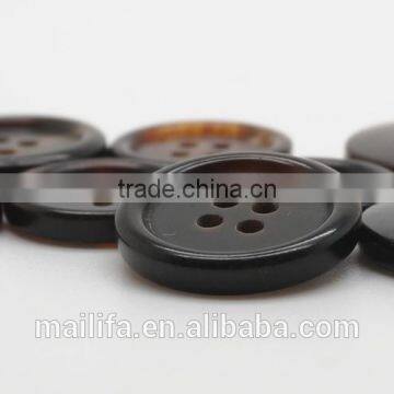 High End 4 Holes Real Brown Buffalo Horn Suit Button