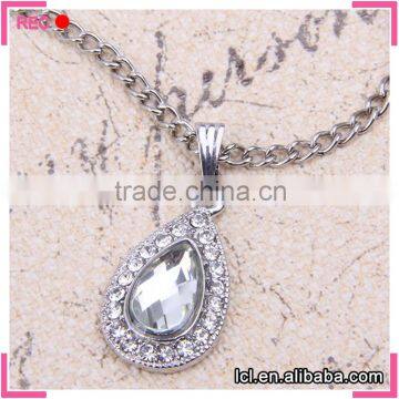 Vintage necklace women, imitate silver chain imitation diamond necklace