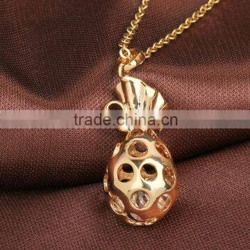 Latest design gold beads pendant necklace(AM-D0373-J-B)