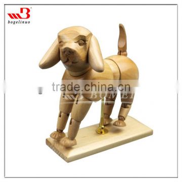 rotable wooden dog art manikin