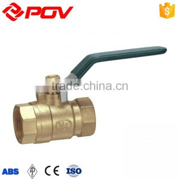 China made cheap 90 degree thread 3/8'' handle brass ball valve