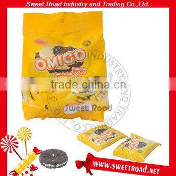 Omico Banana Cream Sandwich Cookie Biscuit Cracker