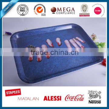 100% melamine decorative nice serving tray