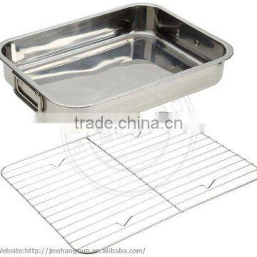 Square Shape Baking Pan BBQ pan with wire rack