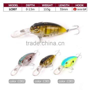 In stock 55mm 13.5g VMC hook hard fishing lure crankbait