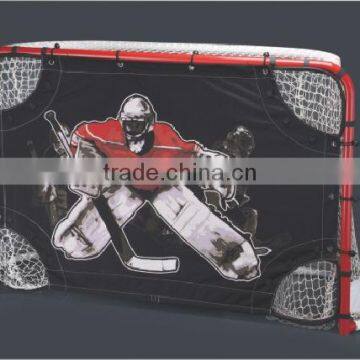 High Quality Red Metal Hockey Goal With White Net