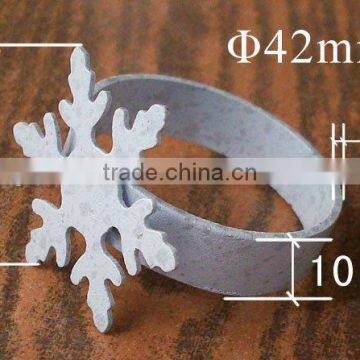 snow flake bulk metal napkin ring