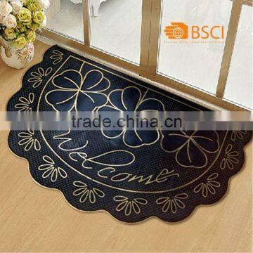 Decorative Semi Circle Pvc Cushion Door Mat