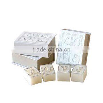 European and American Style Wedding Favor Candles Romantic Love Letter Book Candle photo-4