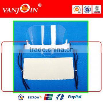 Clear Transparent Sanitary Mask With PERMANENT & DOUBLE SIDED Anti-Fog Shield