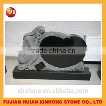 Red Stone Custom-made Gravestone Upright Tombstone Headstone Memori photo-4