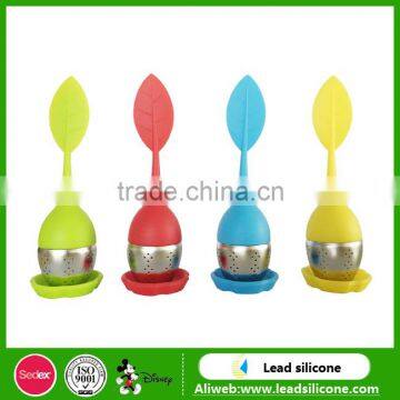 Hot Sale New Design Leaf Shaped Silicone Tea Infuser, Silicone Infusion Tea Bag photo-5