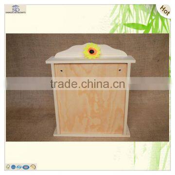 Image Decorative Unfinished Door Shaped Wooden Key Box Holder