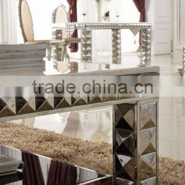 C338 Stainless Steel Marble Coffee Table photo-6