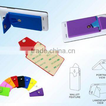 Colorful Silicone sticky wallet&wallet card holder/phone wallet