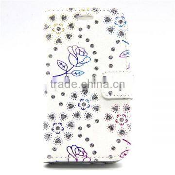 Peacock pattern PU leather case cheap phone case flip leather holster for Wiko Goa