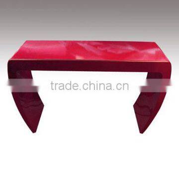 High quality best selling metallic red rectangle table from Vietnam