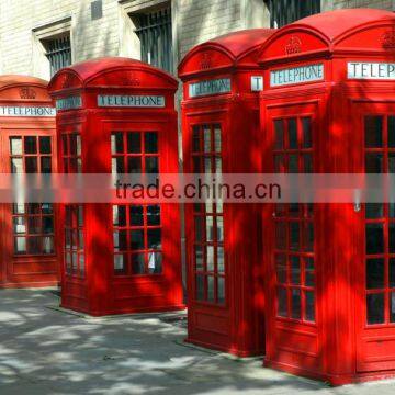 Red Antique London Public Telephone Booth Decoration for Sale Made by Chinese Manufacture photo-3