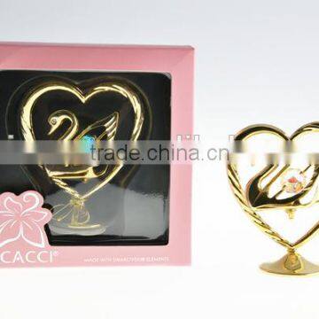 Luxury 24K Gold Plated Crystal Swan for Wedding Gifts photo-2