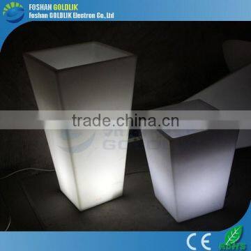 GLACS Control Long Square Flower Pot LED Battery Lighted Garden Flower Pot photo-3