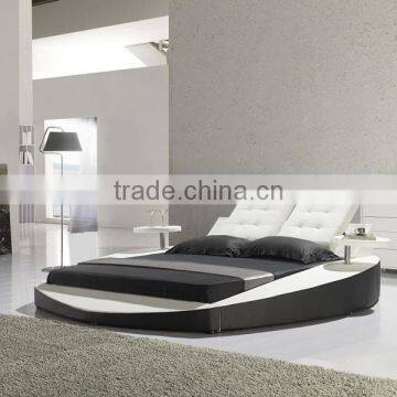 Hot selling soft modern leather bed with speaker