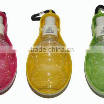 Pet Dog Water Dispenser Fountain Drinking Puppy Bulb Type Bowl Bottle With Keychain photo-2