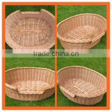 natural oval wicker dog bed basket