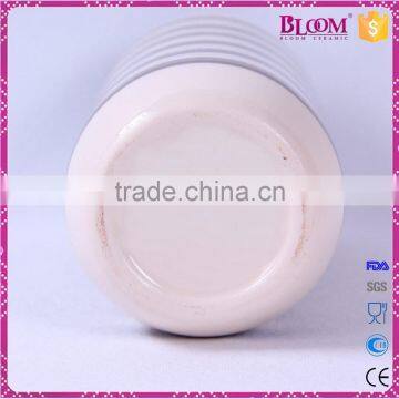 Simple Design Glazed Ceramic Round Tall Vase Flower photo-5