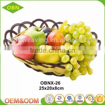 Fancy Modern Design Home Kitchen Accessories Woven Oval PP Plastic Fruit Basket photo-2