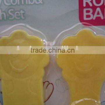 Plum Blossom Shaped Comb With Brush for Children/plastic Hair Brush photo-2