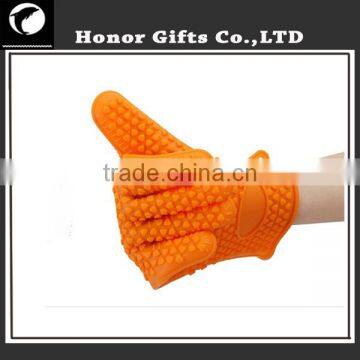 Customized Logo Wholesale Waterproof Heat Resistant Non-stick Silicone Gloves photo-2