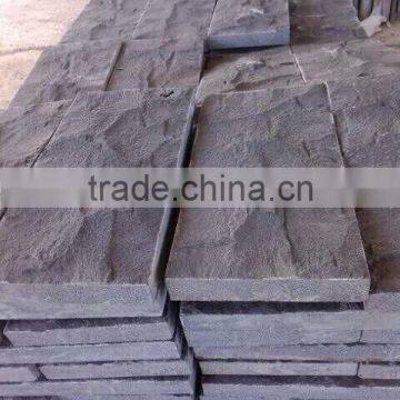 Mushroom Finished Tile Dark Grey Basalt Tiles Antique Black Basalt Wall Tiles photo-5