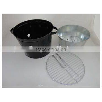 Rectangle Garden BBQ Bucket Portable Charcoal Grill Metal Barbecue Set photo-3