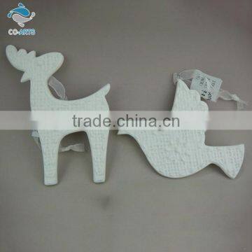 Factory direct sale new design animal shape unpainted wall hanging decoration