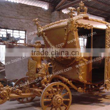2017 New Royal Golden Cinderella Pumpkin Horse Carriage Celebration Wedding Carriage (BG11-M053) photo-4