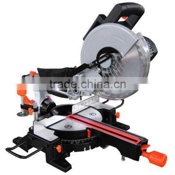 Latest 255mm 1800w Low Noise Electric Power Aluminum Wood Cutting Cut Off Table Circular Machine Induction Motor Slide Miter Saw