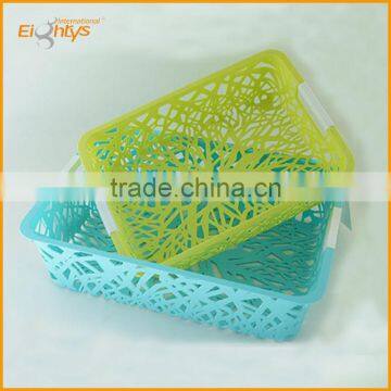 Bathroom Organizing Cheap Large Rectangular Plastic Basket With Handle