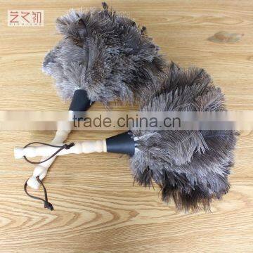 Short Wood Handle Natural OSTRICH Feather DUSTER photo-3