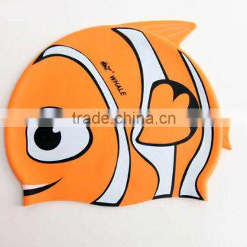 Custom Multi Printed Silicone Cartoon Swimming Cap for Kids photo-6