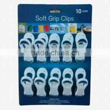 10pc Soft Grip Clips