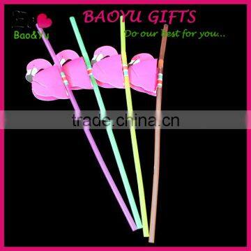 China Supplied Party Decoration Tissue Paper Flamingo Plastic Drinking Straw Flexible photo-4