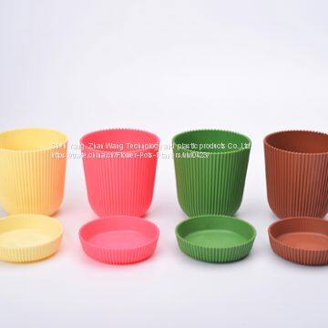 Пластиковые цветочные горшки / садовые контейнеры в форме круглой цветочной композиции размером 6 photo-2