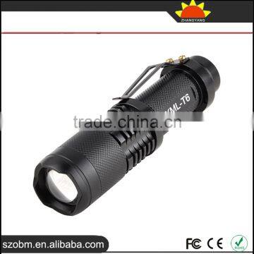 Hot sales Tactical flashlight ,XM-L T6 1000 lm Led flashlight ,Zoomable Flashlight