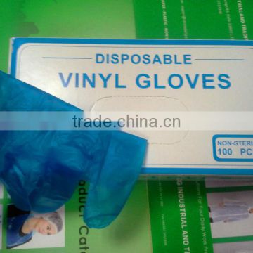 Blue cleanroom vinyl gloves,Onetime use Powder free Surgical vinyl glove,Cheap vinyl gloves,Light Powdered Vinyl gloves,