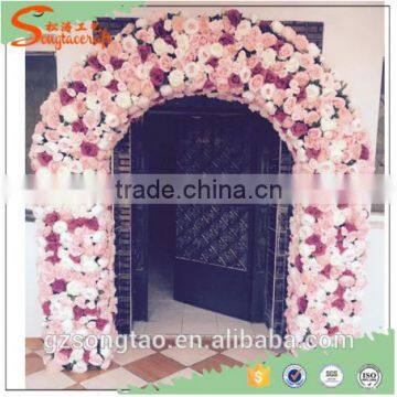 High Quality Silk Cloth Flower Artificial Flower Wall for Wedding Decoration photo-5
