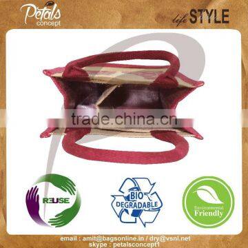 PP Laminated Two Bottle Jute Wine Bag - for Wholesale From India photo-5