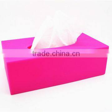 2016 High qulaity Silicone eco-friendly desktop tissue box