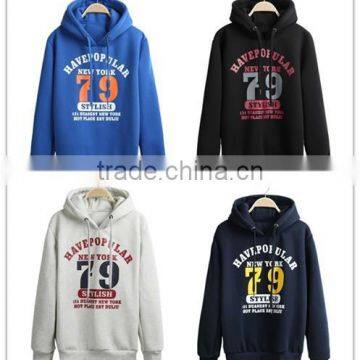 Fashion printed custom 100% cotton mens hoodies